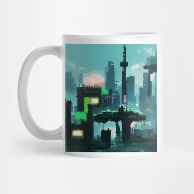 Cyberpunk City #Pixelart by Mihadom